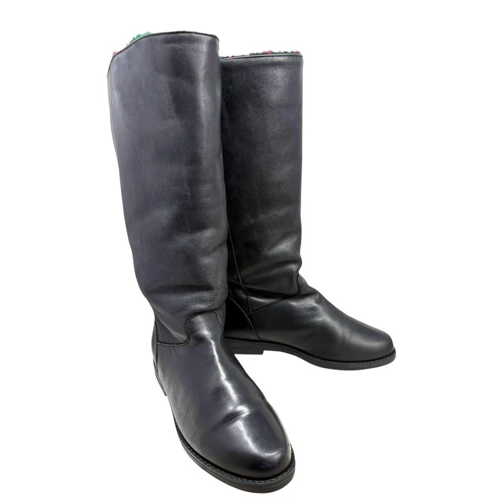 Canada‎ North Black Leather Fleece Insulated Mid Calf Winter Boot